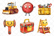 Cute Construction Clipart PNG, an Illustration by Dream Creation (Thumbnail 4 of 6)