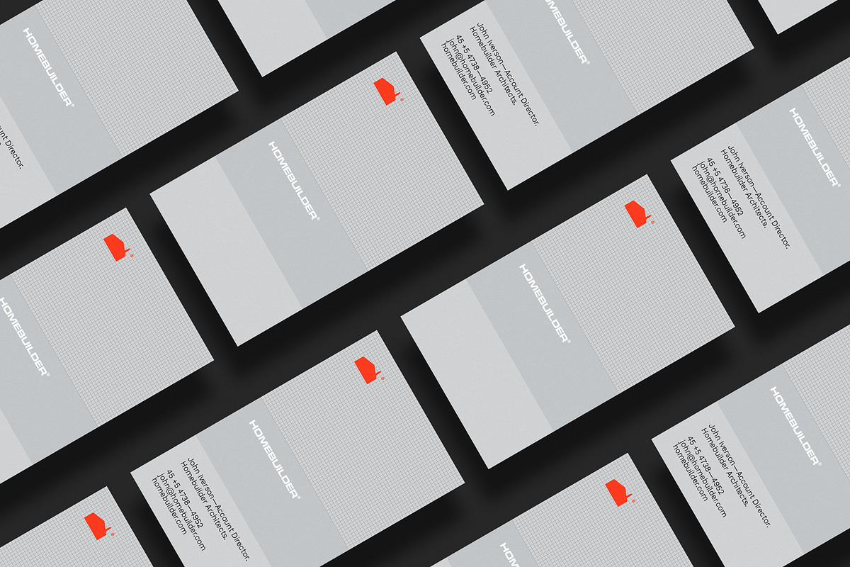 Homebuilder business card template, a Business Card Template by Srg® (Photo 2 of 4)