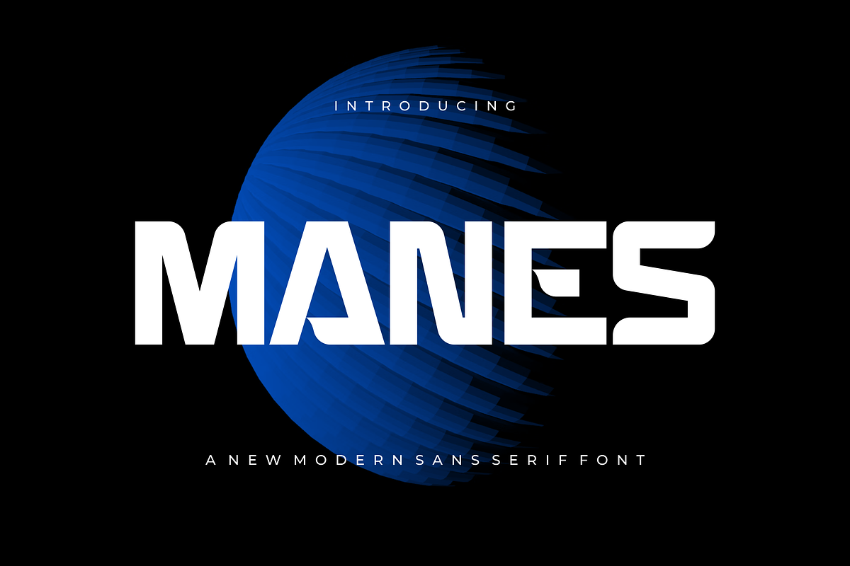 Manes - Font, a Sans Serif Font by artchiles_design (Photo 1 of 5)