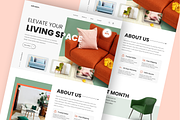 Furniture Site Landing Page Template, an UI Kit Template by nwdigitalstore (Thumbnail 3 of 4)