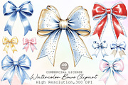 Watercolor Bows Clipart, an Illustration by Sublimation Artist (Thumbnail 1 of 6)