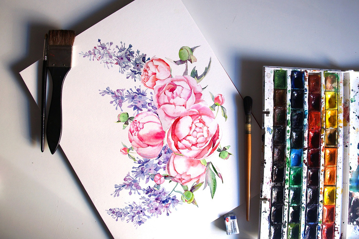 Terpsichore watercolor set., a Decorative Illustration by artabramova (Photo 9 of 10)