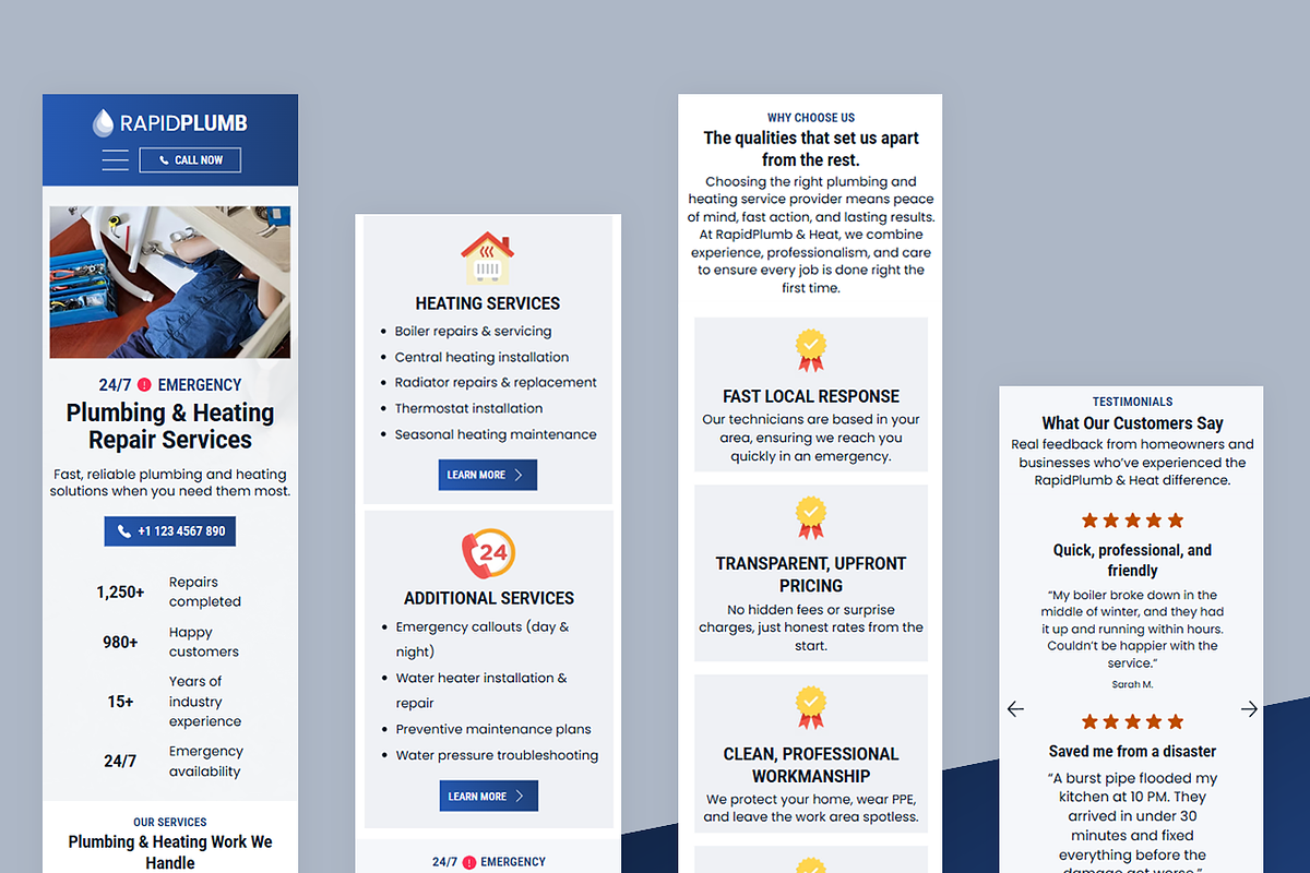 Plumbing Service Wix Studio Website preview 5