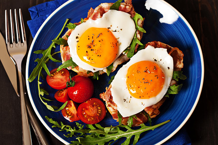 Fried Egg Sandwich Breakfast Meal Containing Bacon Bread And Breakfast preview 6