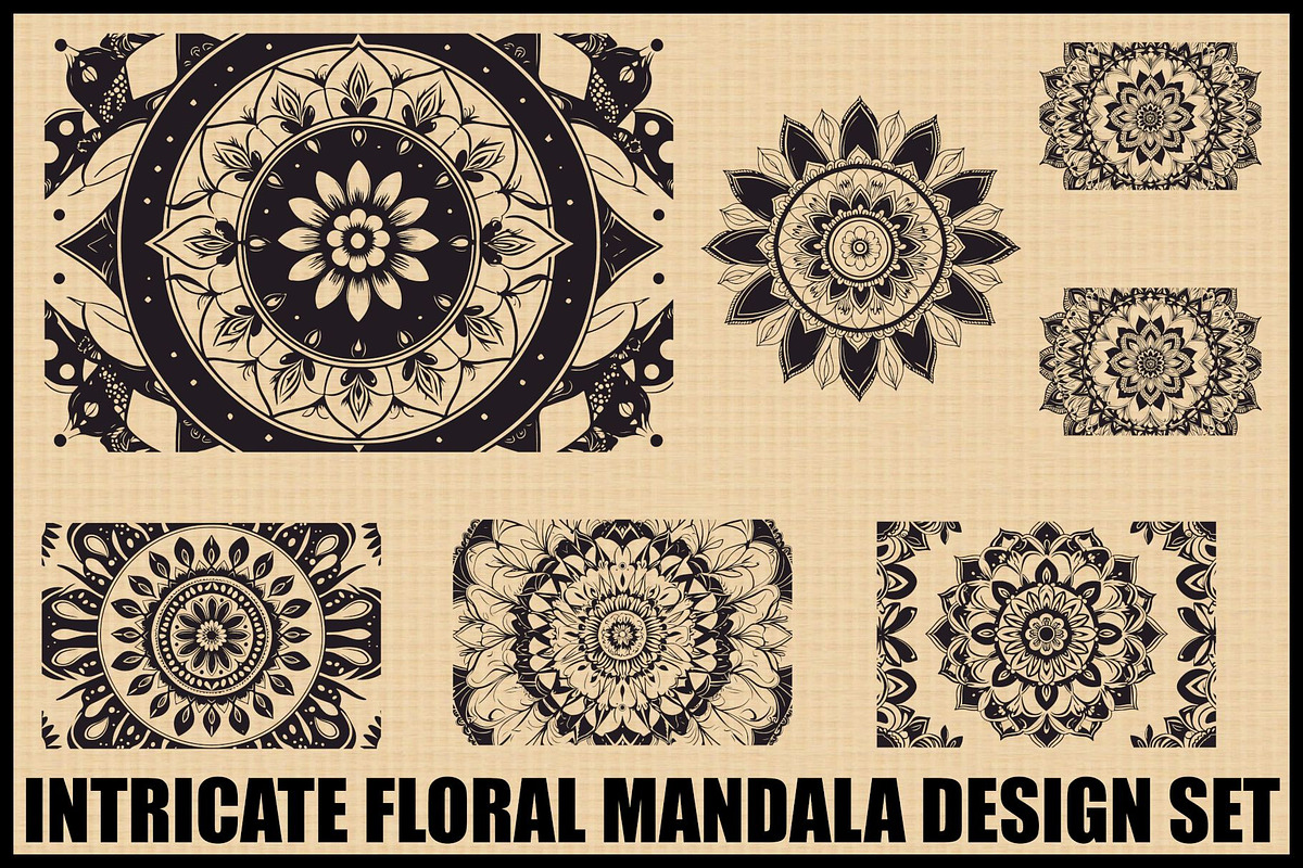 Floral Mandala Vector Bundle, an Illustration by jahid234 (Photo 1 of 7)