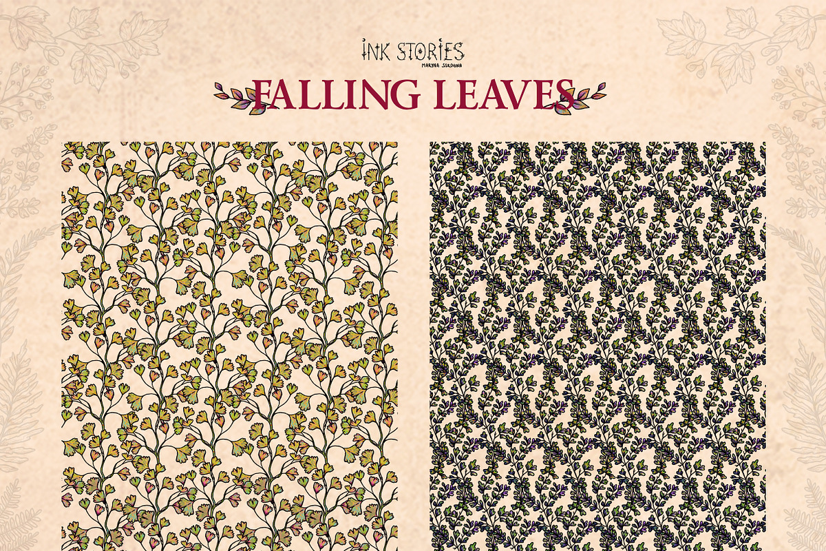 Falling Leaves Vintage Autumn Bundle, a Seasonal Illustration by Ink Stories (Photo 17 of 20)