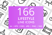 166 Lifestyle Line Icons, a Graphic by IconBunny (Thumbnail 1 of 6)
