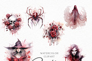 Watercolor Gothic Halloween, a Seasonal Illustration by Olga Koelsch (Thumbnail 9 of 12)