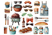 BBQ Grilling Fathers Day Clipart, a Graphic by JBArt Clipart (Thumbnail 4 of 6)