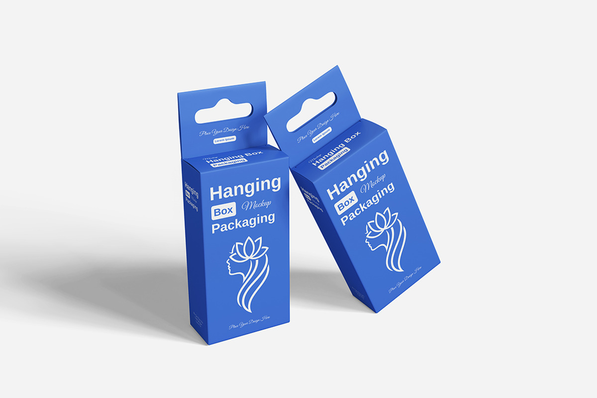 Hanging Box Packaging Mockup, an Advertising Mockup by bimockup (Photo 5 of 6)