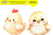 Cute Chick Clipart Chicken Baby png, an Animal Illustration by VM PARTYS  BY TAIRUMA (Thumbnail 4 of 10)