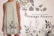 VINTAGE GARDEN FLOWERS, a Decorative Illustration by Papatongartist (Thumbnail 4 of 9)
