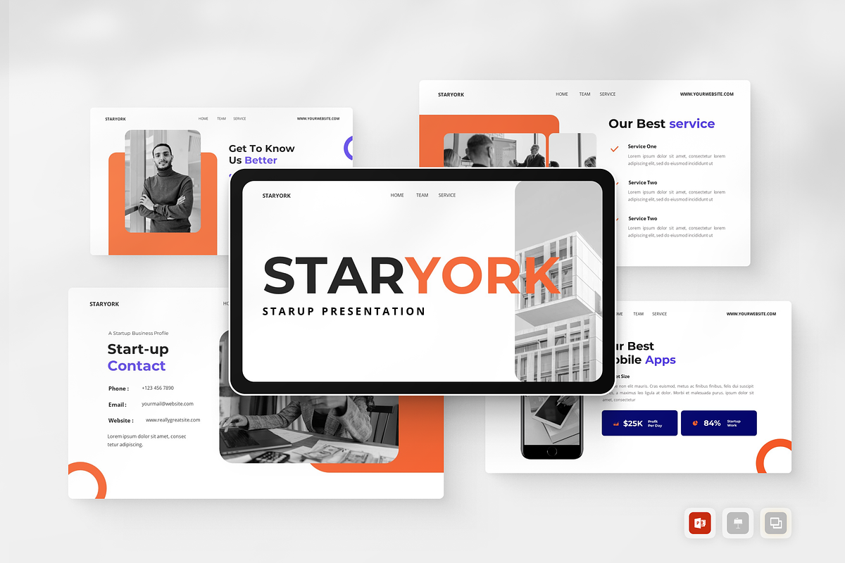 Startup Presentation PowerPoint, a Presentation Template by Annora Studio (Photo 1 of 5)