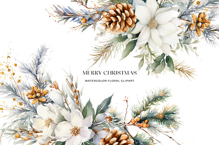 Watercolor Christmas Clipart Set, a Decorative Illustration by Patishop Art