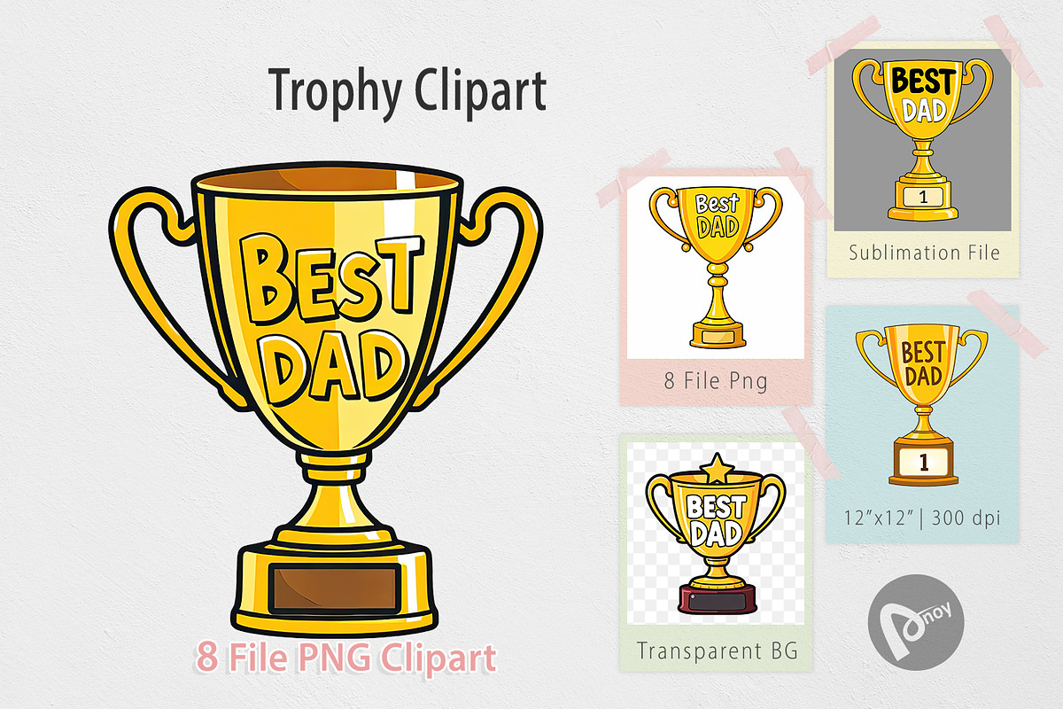 Trophy Clipart, a Graphic by Artnoy (Photo 1 of 5)