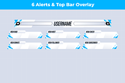 Blue theme anime guy stream overlay, a Design Template by Mhagi27 (Thumbnail 4 of 5)