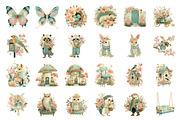 Magical Spring Garden Clipart, an Illustration by CreationArt (Thumbnail 4 of 5)