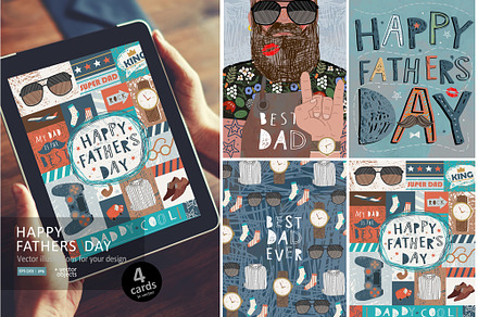 Father's day, a Card Template by Ardea-studio