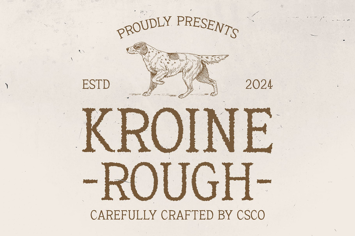Kroine Rough, a Serif Font by Craft Supply Co. (Photo 1 of 8)