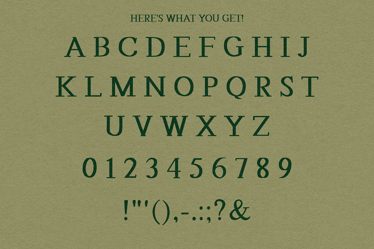 Oldtimer - A Classy, Hand-drawn Font, a Serif Font by Eric Pond Designs (Photo 3 of 3)