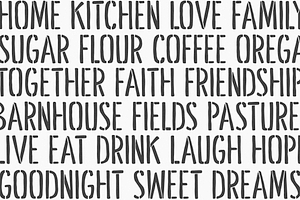 Pantry Farmhouse Stencil Font