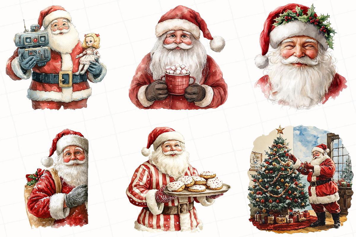 Christmas Santa Claus Clipart, an Illustration by OK Design (Photo 5 of 5)