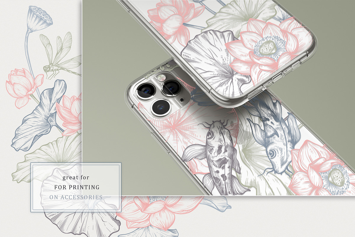 Lotus Blossom Vector Collection, a Pattern Graphic by Molly art (Photo 4 of 16)