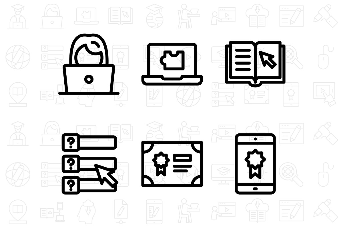 25 education line icon symbol, an Outline Icon by khalwa.studio (Photo 3 of 3)