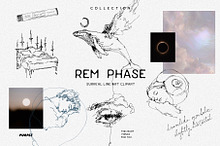 REM Phase: Surreal Line Art Clipart by  in Illustrations