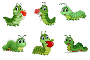 Watercolor Caterpillar Clipart, an Illustration by Dream Creation (Thumbnail 7 of 7)