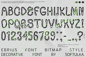 Ebrius Font - Trippy, Bitmap Font