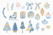 Watercolor Scandinavian Christmas, a Seasonal Illustration by SvetaArtStore (Thumbnail 5 of 9)