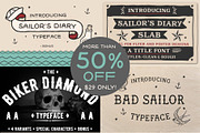 Wicked Tattoo Font Bundle, a Slab Serif Font by BAD TASTE (Thumbnail 1 of 18)