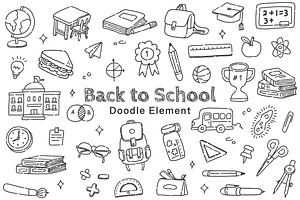 Back to School Themed Doodles, an Object Graphic by dudellicious