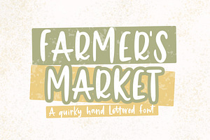 Farmer's Market Hand Lettered Font