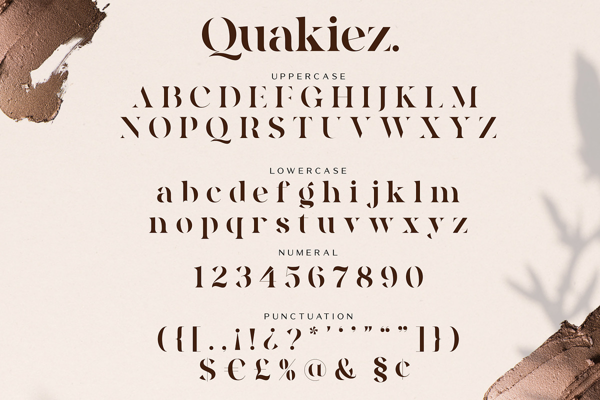 Sale! Quakiez - Luxury Modern Serif, a Serif Font by Almarkhatype (Photo 14 of 16)