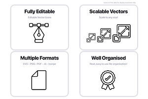 100 Plants & Flowers Line Icons