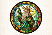 4th of July Gnome Stained Glass Clip, a Seasonal Illustration by Rose Art (Thumbnail 4 of 4)