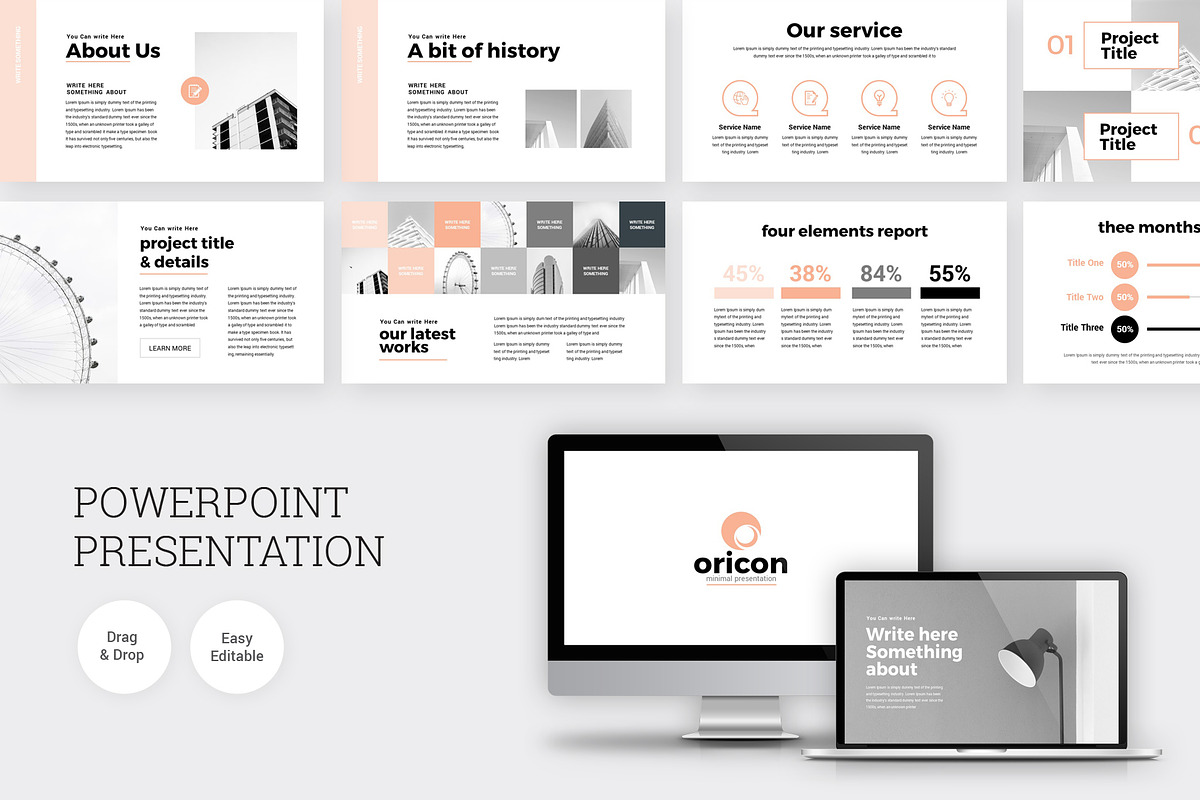 Minimal Business PowerPoint Template, a Presentation Template by RsmBoutique2021 (Photo 1 of 5)