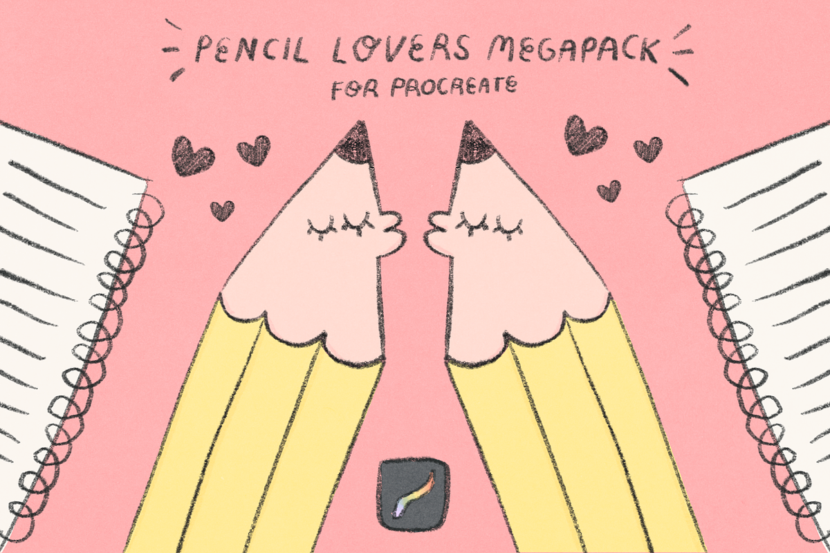 Pencil Lovers Megapack for Procreate, a Brush Add-On by Wink Brushes (Photo 1 of 2)