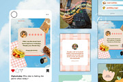 Picnic Day Canva Instagram Posts, a Social Media Template by Creative Day (Thumbnail 2 of 8)