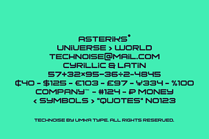 Technoise Display Font