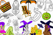 SUMMERWEEN Procreate stamps, a Brush Add-On by SecondOfJuly (Thumbnail 5 of 6)