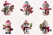 Knitted Snowman Png Crochet Snowman, a Seasonal Illustration by CreationArt (Thumbnail 4 of 7)