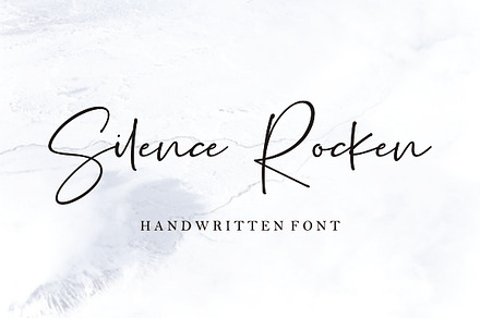 Silence Rocken - Handwritten Font, a Script Font by Fikryal Studio
