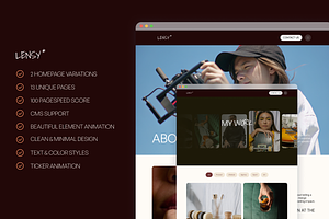 Lensy, a Websites & App Template by Dafolle