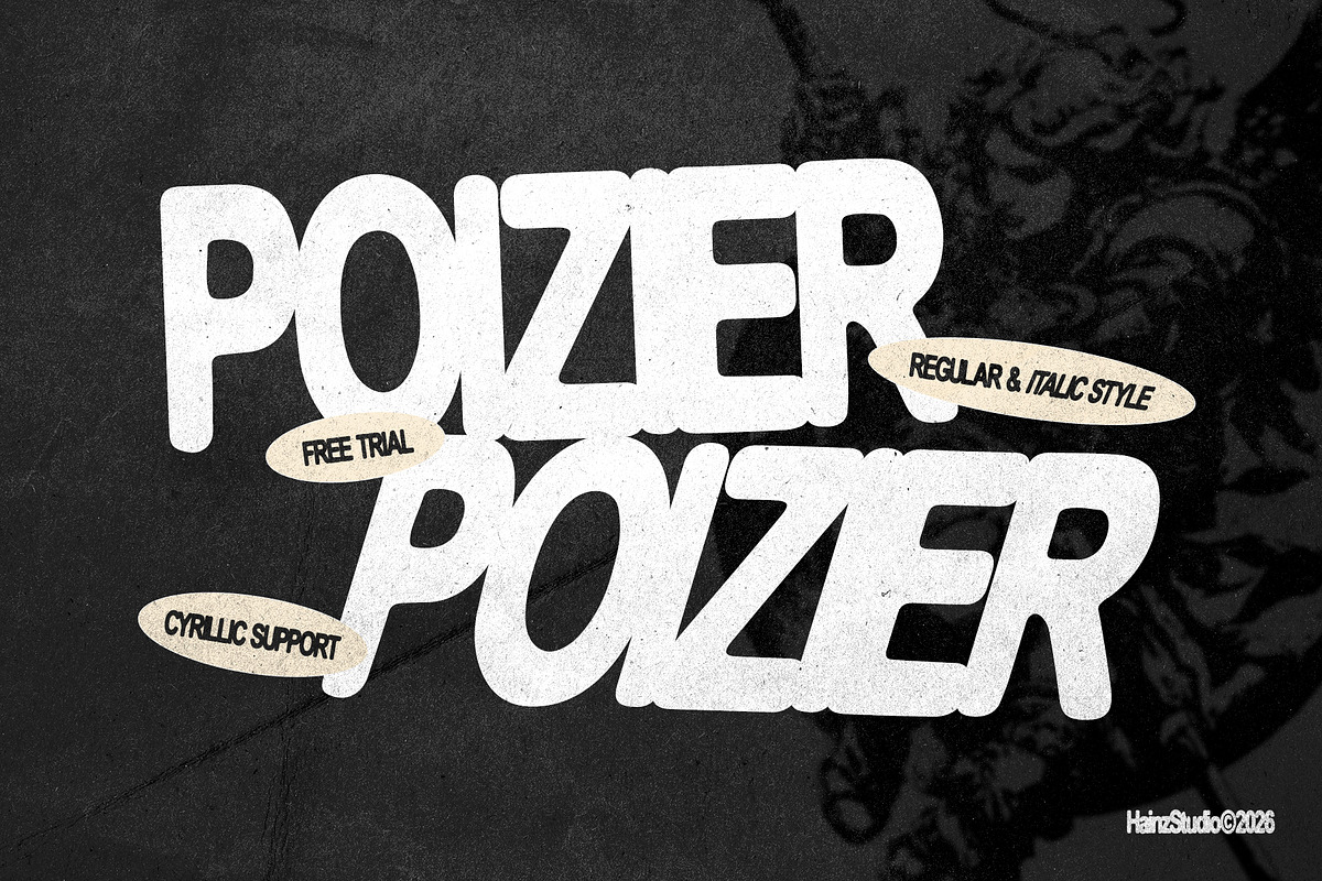 Poizier – Display Font, a Sans Serif Font by Hainz Studio (Photo 1 of 12)