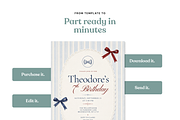 Whimsical Birthday Boy Invitation, an Invitation Template by heynomi (Thumbnail 3 of 19)