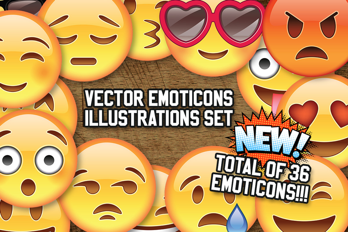 36 Vector Emoticons Illustration Set, a Person Illustration by Pingebat (Photo 2 of 3)