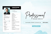 Simple Resume Template, CV Template, a Resume Template by BrushstrokeArtGB (Thumbnail 1 of 5)